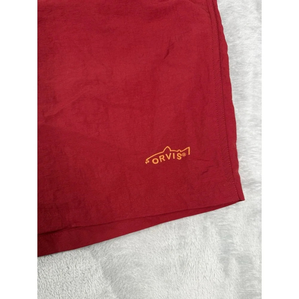 Orvis Shorts Mens XL Burgundy Nylon Swim‎ Trunks
